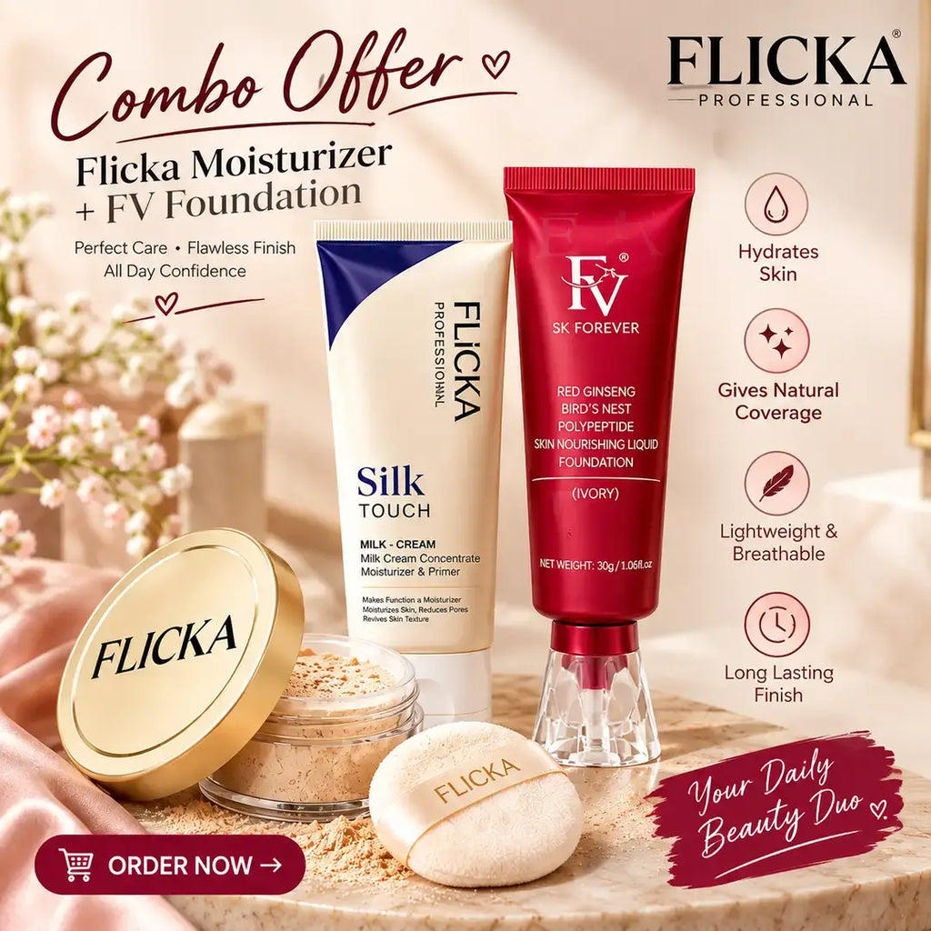 3 In 1 Fv Foundation, Flicka Primer And Loose Powder Deal