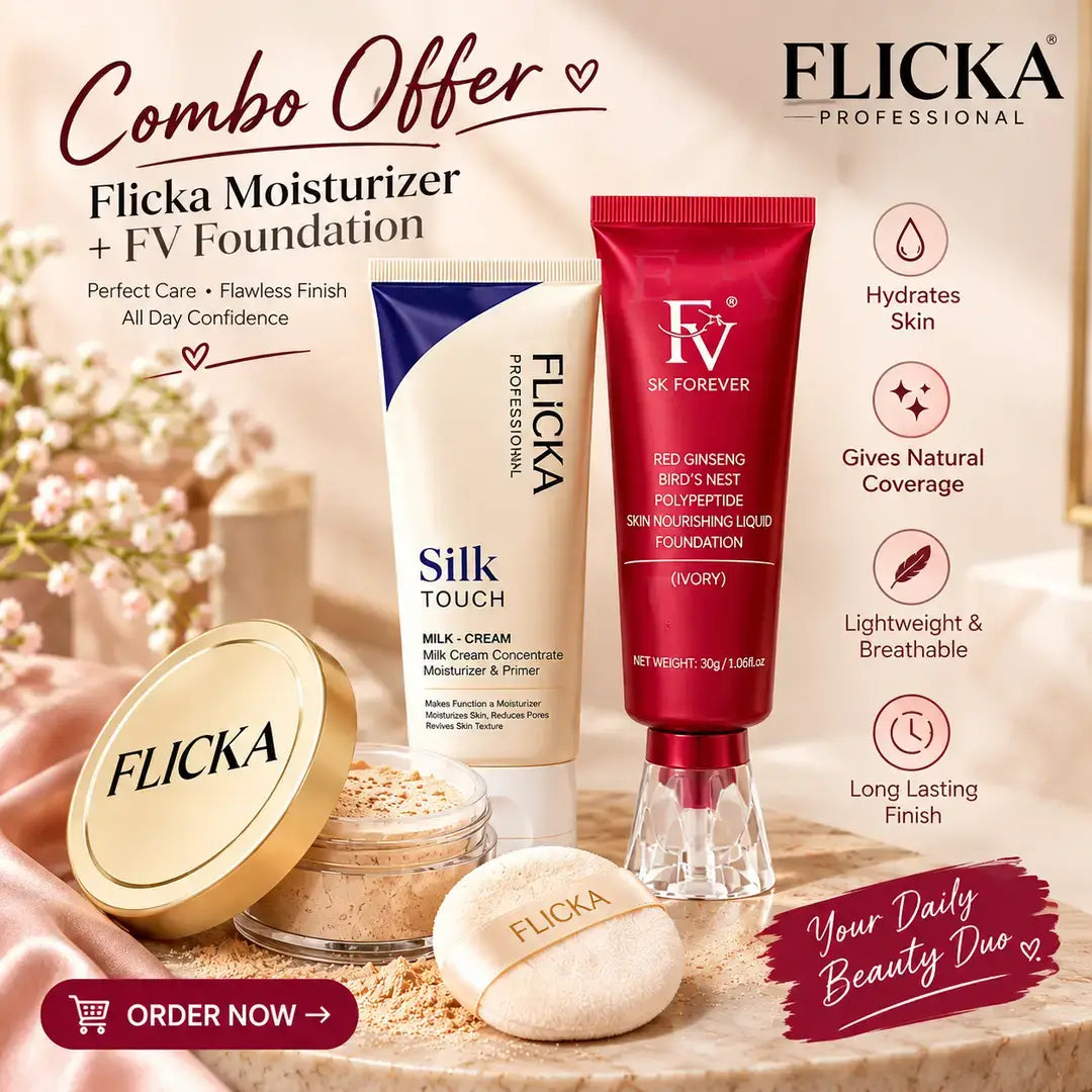 3 In 1 Fv Foundation, Flicka Primer And Loose Powder Deal